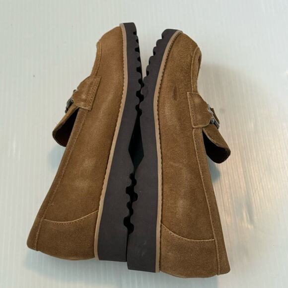Donald J. Pliner clio Moc Toe Loafer HPCLIOCS suede saddle colored slip in sz 8 - Picture 8 of 12